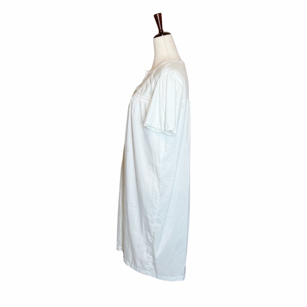 Vintage 80s Pale Blue Embroidered Floral Lace Angelcore Nightgown - Picture 7 of 7